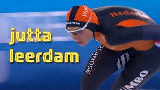 Beautiful Jutta Leerdam European Speed Skating Championships 4K [upl. by Leahcimal]