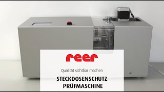 reer  STECKDOSENSCHUTZ PRÜFMASCHINE  zum Drehen [upl. by Lauree]