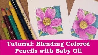 colored pencil baby oil blending tutorial [upl. by Ala]