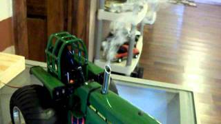 116 scale toy prostock John Deere 4455 pulling tractor with smoker built by Chucky [upl. by Slater]