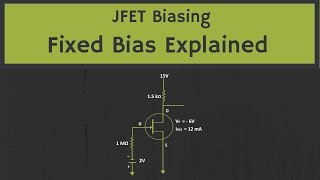 JFET Biasing Fixed Bias Configuration Explained with Solved Examples [upl. by Akirret]