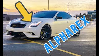 DIY Alpharex headlight on my G37s MY FIRST VLOG [upl. by Eblehs]