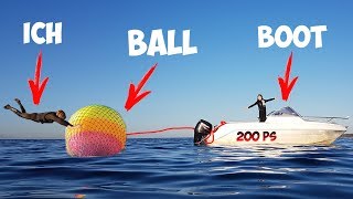 Mein 2ter RIESEN REGENBOGENBALL vs SPEEDBOOT [upl. by Talbott]