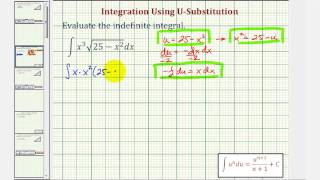 Ex Indefinite Integral in the form xnsqrta2  x2 Using USubstitition [upl. by Lenhard29]