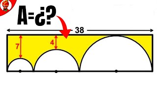 Puedes calcular el área amarilla Problema básico de geometría Área de figuras compuestas [upl. by Hayyikaz788]