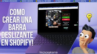 ¡Capta la Atención y vende mas Cómo Crear una Barra de Anuncio Deslizante en Shopify 🌟🚀 [upl. by Suirtemid880]