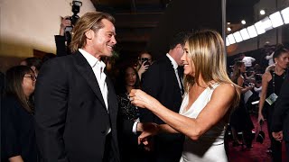 Watch Brad Pitt and Jennifer Aniston Reunite and Win BIG  SAG Awards 2020 [upl. by Meehaf612]