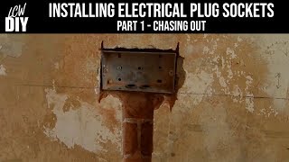 How to Install Plug Sockets  part 1  Chasing Out  DIY Vlog 3 [upl. by Odanref115]