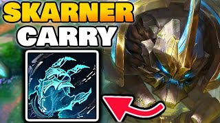 How to CARRY on the NEW Reworked Skarner Jungle  Skarner Jungle Gameplay Guide S14 Runes amp Build [upl. by Fezoj312]