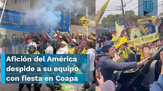 ¡La ilusión por la 14 Afición del América despide a su equipo con tremenda fiesta en Coapa [upl. by Lati]