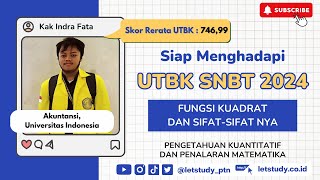 Fungsi Kuadrat amp Sifatsifat nya  SNBT 2024  Pengetahuan Kuantitatif dan Penalaran Matematika [upl. by Arika712]