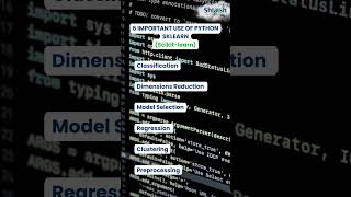 6 IMPORTANT USE OF PYTHON SKLEARN Scikit learn  Python Data Science [upl. by Rucker]