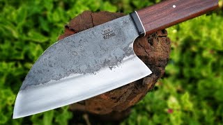 Making a Serbian Cleaver Kitchen Knife from scratch [upl. by Gay]