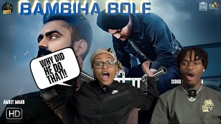 Bambiha Bole  Sidhu Moose Wala x Amrit Maan  First Time Hearing It  Reaction [upl. by Airbma]