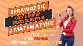 Równania trygonometryczne🤩  Powtórka do matury z matematyki Poziom Rozszerzony [upl. by Catton952]