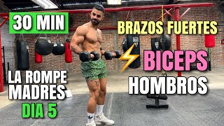 Rutina De Biceps Hombros en Casa Rápida 30 Minutos La Rompe Madres Día 5 [upl. by Nalorac660]