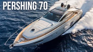 Touring a 2400000 Pershing 70 Yacht [upl. by Kippy]