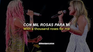 Rosas Letra  Karol G y Amaia Montero La Oreja de Van Gogh En Vivo [upl. by Bibi625]