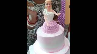 Doll cake design cake decoration doll cake decoration cake design smallcakes fondant [upl. by Elleraj]