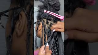 Braids Over Locs 🤯 braids locs transformation naturalhair [upl. by Nelak435]