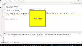 Creating and Running Your First Tkinter Python Project in Pycharm [upl. by Kohl]