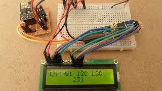 ESP8266 ESP01 with I2C LCD [upl. by Ahsenod]