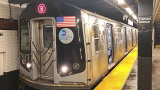 EXTREMELY RARE MTA NYCT Bedford Park Boulevard Bound R160 B Train at Tremont Avenue [upl. by Ignacio]