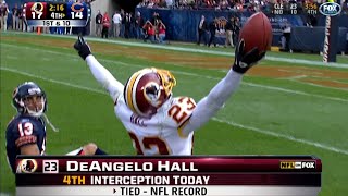 That Time DeAngelo Hall Singlehandedly Beat the Bears Redskins vs Bears 2010 Week 7 [upl. by Derrej13]