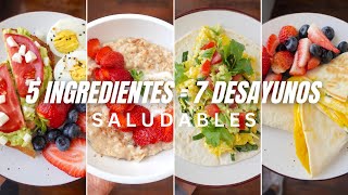 Una Semana de Desayunos Saludables con 5 ingredientes básicos [upl. by Lraed]