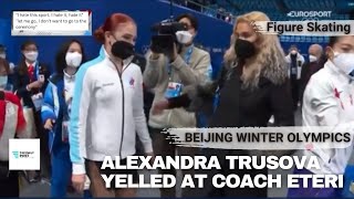 Russian figure skater ALEXANDRA TRUSOVA yelled at Coach ETERI [upl. by Salahi]