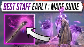 Elden Ring  Best Staff Early  Beginners Mage Build Guide Meteorite Staff Location [upl. by Mandi]