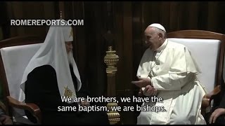 Historic encounter with Pope and Patriarch of MoscowWe are not competitors but brothers [upl. by Giff632]