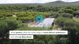 How a solar hydrogen microgrid powers a 5star safari lodge in the Madikwe Game Reserve South Africa [upl. by Alexandre]