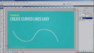 How to Draw Curved Lines in Photoshop [upl. by Ahsercal]