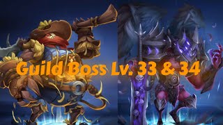 Castle Clash How to defeat Guild Boss Lv 33 amp 34 [upl. by Raynell]