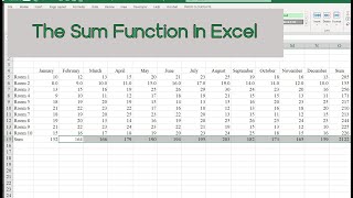 How to total cells in excel The Sum Function [upl. by Blaise13]