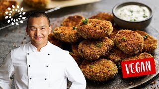 Gemüse Nuggets mit GurkenDip Rezept  Vegan [upl. by Cia]