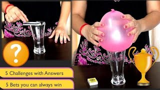 5 bets you will always win  Challenge games  Indoor games  Science games  With Answers [upl. by Nnyletak]