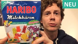 Haribo Milchbären Tropical Neue limitierte Edition im Test [upl. by Gnahk]