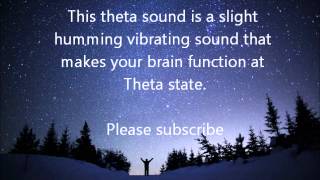 THETA brain wave sound FOR MEDITATION AND VISUALIZATION  10 minutes [upl. by Aihsoj]