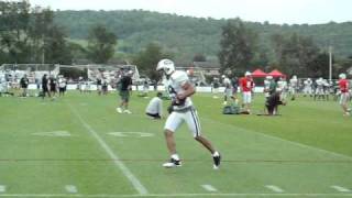 Laveranues Coles Makes A Catch At Jets Camp In Cortland [upl. by Farra]