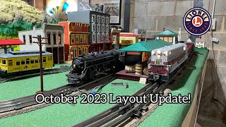 October 2023 Lionel Train Layout Update [upl. by Doi11]