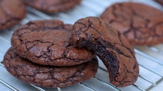 Chewy Brownie Cookies 🍫 brownies browniecookies [upl. by Millan]