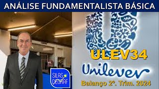 ULEV34  UNILEVER  ANÁLISE FUNDAMENTALISTA BÁSICA PROF SILAS DEGRAF [upl. by Rehptsirhc335]