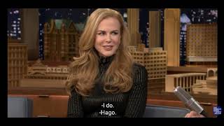 Jimmy Fallon y Nicole Kidman divertida entrevista practica con subtitulos en ingles y español [upl. by Eydie]