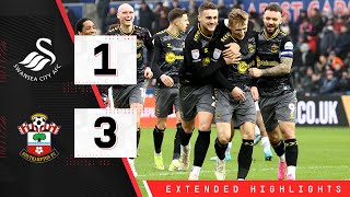 EXTENDED HIGHLIGHTS Swansea City 13 Southampton  Championship [upl. by Ecreip]