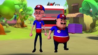 Motu Patlu pizza boys in Hindi Motu Patlu Coloring pages  3D Animation Cartoon for Kids [upl. by Maurilia]