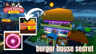 LIVETOPIA BURGER HOUSE SECRET 🍔  UPDATE 169  Livetopia Roleplay Roblox [upl. by Marsland220]