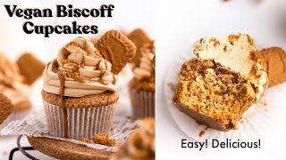 Vegan biscoff cupcake recipe  The Chestnut Bakery [upl. by Akcirehs]