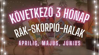 ✨ Vizes jegyek következő 3 hónap ✨ Rák Halak Skorpió ✨ április május június 2024 tarot ✨ [upl. by Machos]